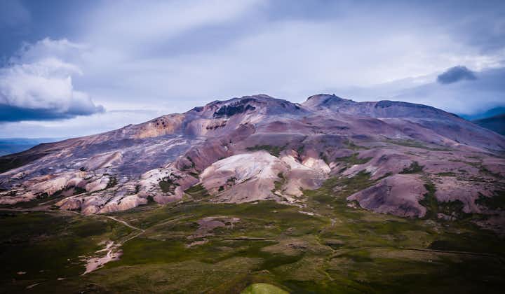 The colorful Drapuhlidarfjall mountain on the Snaefellsnes Peninsula in West Iceland.