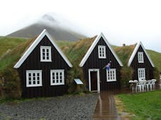 The Jon Sigurdsson Museum is located in turf-roofed buildings.