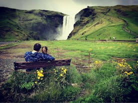 Immerse yourself in the raw power and breathtaking beauty of Skogafoss, one of Iceland's iconic waterfalls.