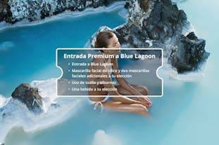 Reserva esta Entrada Premium a Blue Lagoon que te permite disfrutar de múltiples ventajas como tres mascarillas faciales, uso de albornoz y mucho más.
