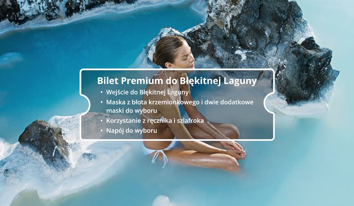 Rezerwacja tego biletu Blue Lagoon Premium uprawnia do niesamowitych udogodnień, takich jak trzy maseczki na twarz, korzystanie ze szlafroka i wiele innych.