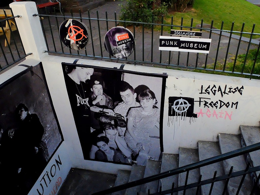 Entrance of the Punk Museum in Reykjavik