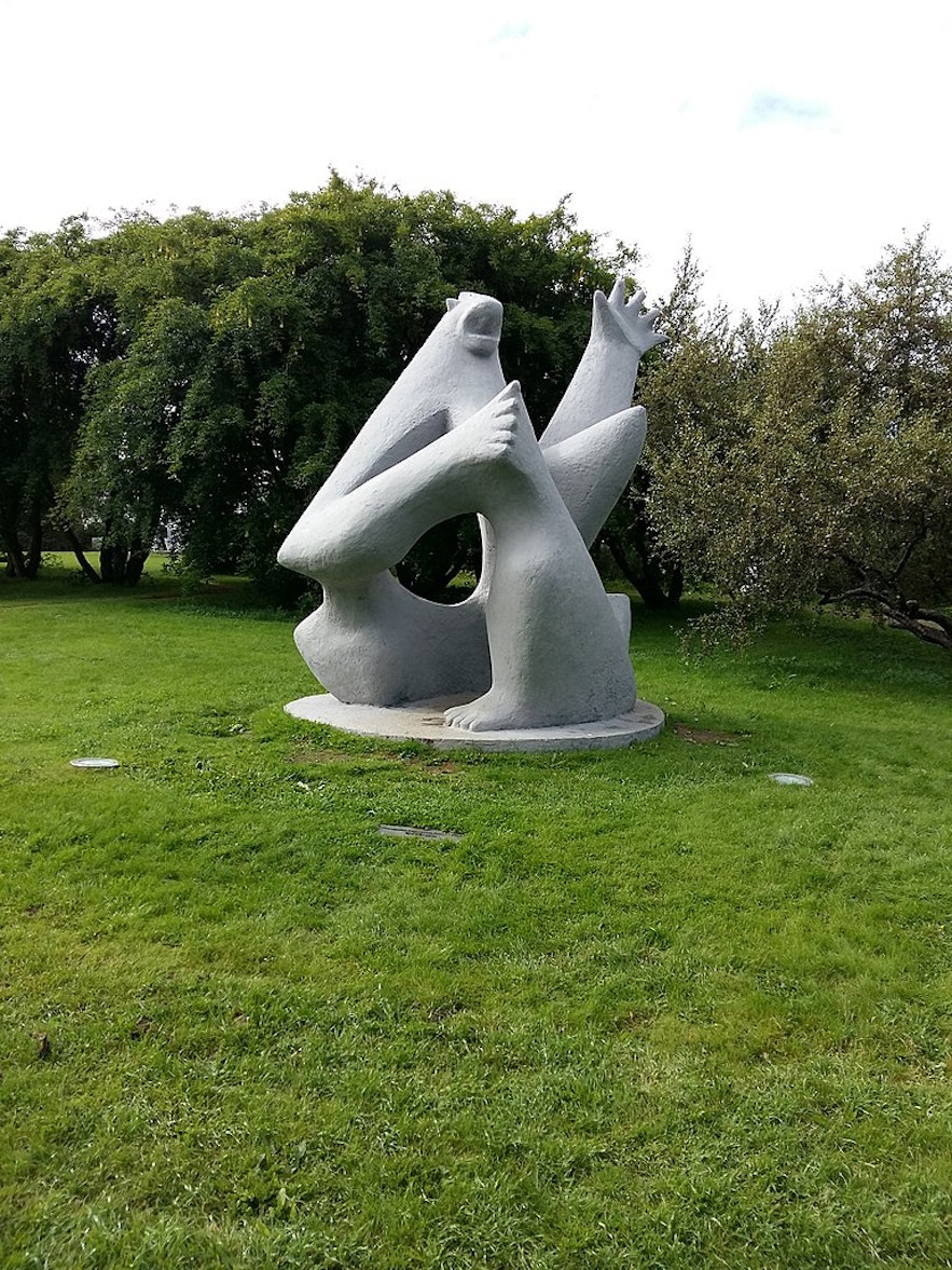 A sculpture by Asmundur Sveinsson in the Asmundarsafn sculpture garden, the Trollkona or the Troll woman
