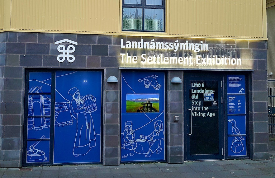Eingang zur Siedlungsausstellung in Reykjavik