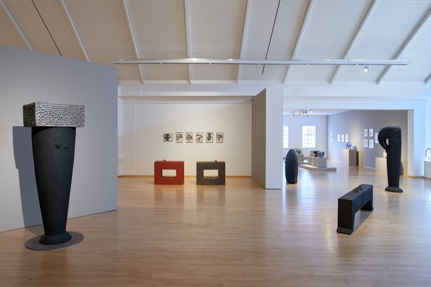 An exhibition on the second floor of Hafnarborg