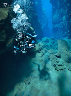 Dry suit diving in Iceland
