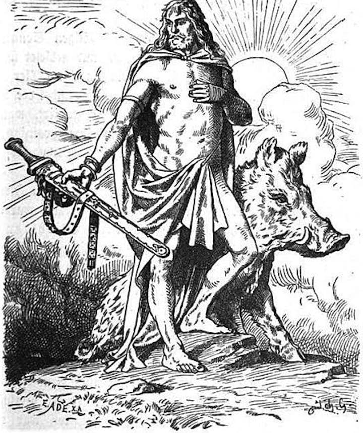 Freyr and his wild boar